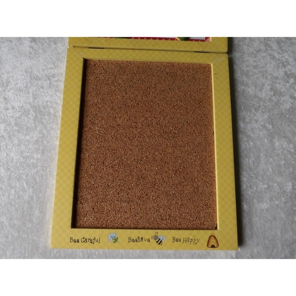 🎁Debra Jordan Bryan Wood Wall Hanging Bear Plaque Corkboard for Notes/Photos - Picture 3 of 16